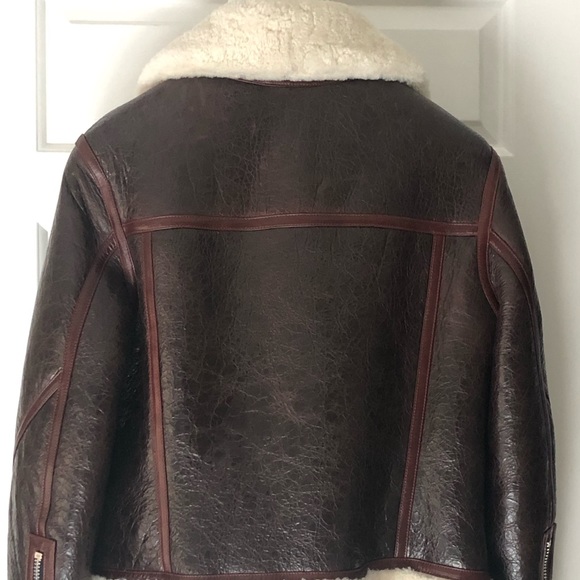AllSaints Leather Shearling Jacket - Picture 3 of 15